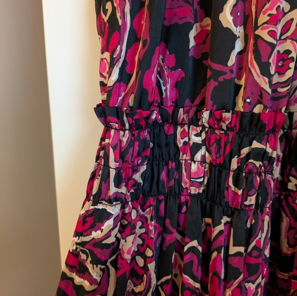 Nicole Miller Black and Pink Halter Smocked Dress S NWT - Picture 11 of 11